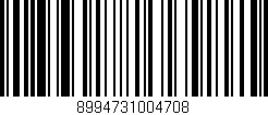 Código de barras (EAN, GTIN, SKU, ISBN): '8994731004708'