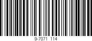 Código de barras (EAN, GTIN, SKU, ISBN): '9-7071/114'