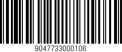 Código de barras (EAN, GTIN, SKU, ISBN): '9047733000106'