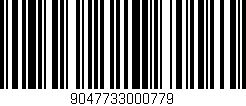 Código de barras (EAN, GTIN, SKU, ISBN): '9047733000779'