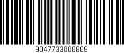 Código de barras (EAN, GTIN, SKU, ISBN): '9047733000809'