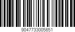 Código de barras (EAN, GTIN, SKU, ISBN): '9047733005651'