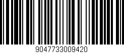 Código de barras (EAN, GTIN, SKU, ISBN): '9047733009420'