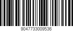 Código de barras (EAN, GTIN, SKU, ISBN): '9047733009536'