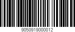 Código de barras (EAN, GTIN, SKU, ISBN): '9050919000012'