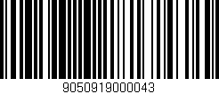 Código de barras (EAN, GTIN, SKU, ISBN): '9050919000043'