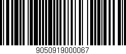 Código de barras (EAN, GTIN, SKU, ISBN): '9050919000067'