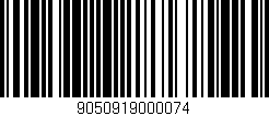 Código de barras (EAN, GTIN, SKU, ISBN): '9050919000074'