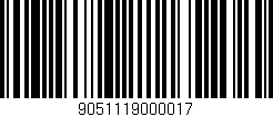 Código de barras (EAN, GTIN, SKU, ISBN): '9051119000017'
