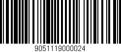 Código de barras (EAN, GTIN, SKU, ISBN): '9051119000024'