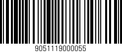 Código de barras (EAN, GTIN, SKU, ISBN): '9051119000055'