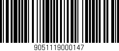 Código de barras (EAN, GTIN, SKU, ISBN): '9051119000147'