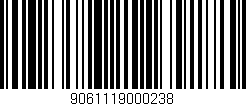 Código de barras (EAN, GTIN, SKU, ISBN): '9061119000238'