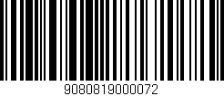 Código de barras (EAN, GTIN, SKU, ISBN): '9080819000072'