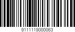 Código de barras (EAN, GTIN, SKU, ISBN): '9111119000063'
