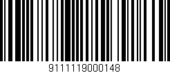 Código de barras (EAN, GTIN, SKU, ISBN): '9111119000148'