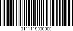 Código de barras (EAN, GTIN, SKU, ISBN): '9111119000308'