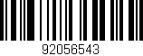 Código de barras (EAN, GTIN, SKU, ISBN): '92056543'