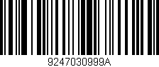 Código de barras (EAN, GTIN, SKU, ISBN): '9247030999A'