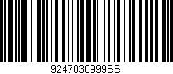 Código de barras (EAN, GTIN, SKU, ISBN): '9247030999BB'