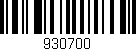 Código de barras (EAN, GTIN, SKU, ISBN): '930700'