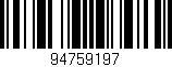 Código de barras (EAN, GTIN, SKU, ISBN): '94759197'