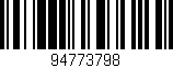 Código de barras (EAN, GTIN, SKU, ISBN): '94773798'