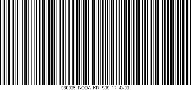 Código de barras (EAN, GTIN, SKU, ISBN): '960335_RODA_KR_S09_17_4X98'
