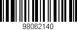 Código de barras (EAN, GTIN, SKU, ISBN): '98062140'