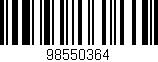 Código de barras (EAN, GTIN, SKU, ISBN): '98550364'