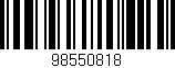 Código de barras (EAN, GTIN, SKU, ISBN): '98550818'