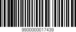 Código de barras (EAN, GTIN, SKU, ISBN): '9900000017439'
