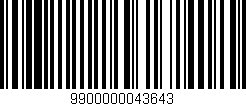 Código de barras (EAN, GTIN, SKU, ISBN): '9900000043643'