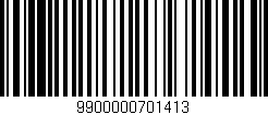 Código de barras (EAN, GTIN, SKU, ISBN): '9900000701413'