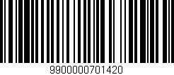 Código de barras (EAN, GTIN, SKU, ISBN): '9900000701420'