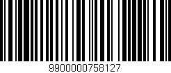 Código de barras (EAN, GTIN, SKU, ISBN): '9900000758127'