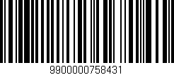 Código de barras (EAN, GTIN, SKU, ISBN): '9900000758431'