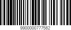 Código de barras (EAN, GTIN, SKU, ISBN): '9900000777562'