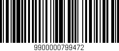 Código de barras (EAN, GTIN, SKU, ISBN): '9900000799472'