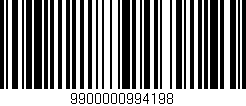 Código de barras (EAN, GTIN, SKU, ISBN): '9900000994198'