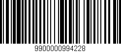 Código de barras (EAN, GTIN, SKU, ISBN): '9900000994228'