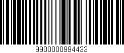 Código de barras (EAN, GTIN, SKU, ISBN): '9900000994433'