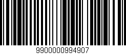 Código de barras (EAN, GTIN, SKU, ISBN): '9900000994907'