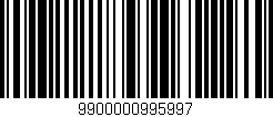 Código de barras (EAN, GTIN, SKU, ISBN): '9900000995997'