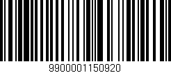 Código de barras (EAN, GTIN, SKU, ISBN): '9900001150920'