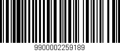 Código de barras (EAN, GTIN, SKU, ISBN): '9900002259189'