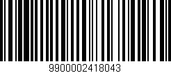 Código de barras (EAN, GTIN, SKU, ISBN): '9900002418043'