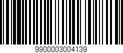 Código de barras (EAN, GTIN, SKU, ISBN): '9900003004139'