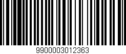 Código de barras (EAN, GTIN, SKU, ISBN): '9900003012363'