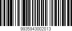 Código de barras (EAN, GTIN, SKU, ISBN): '9935943002013'
